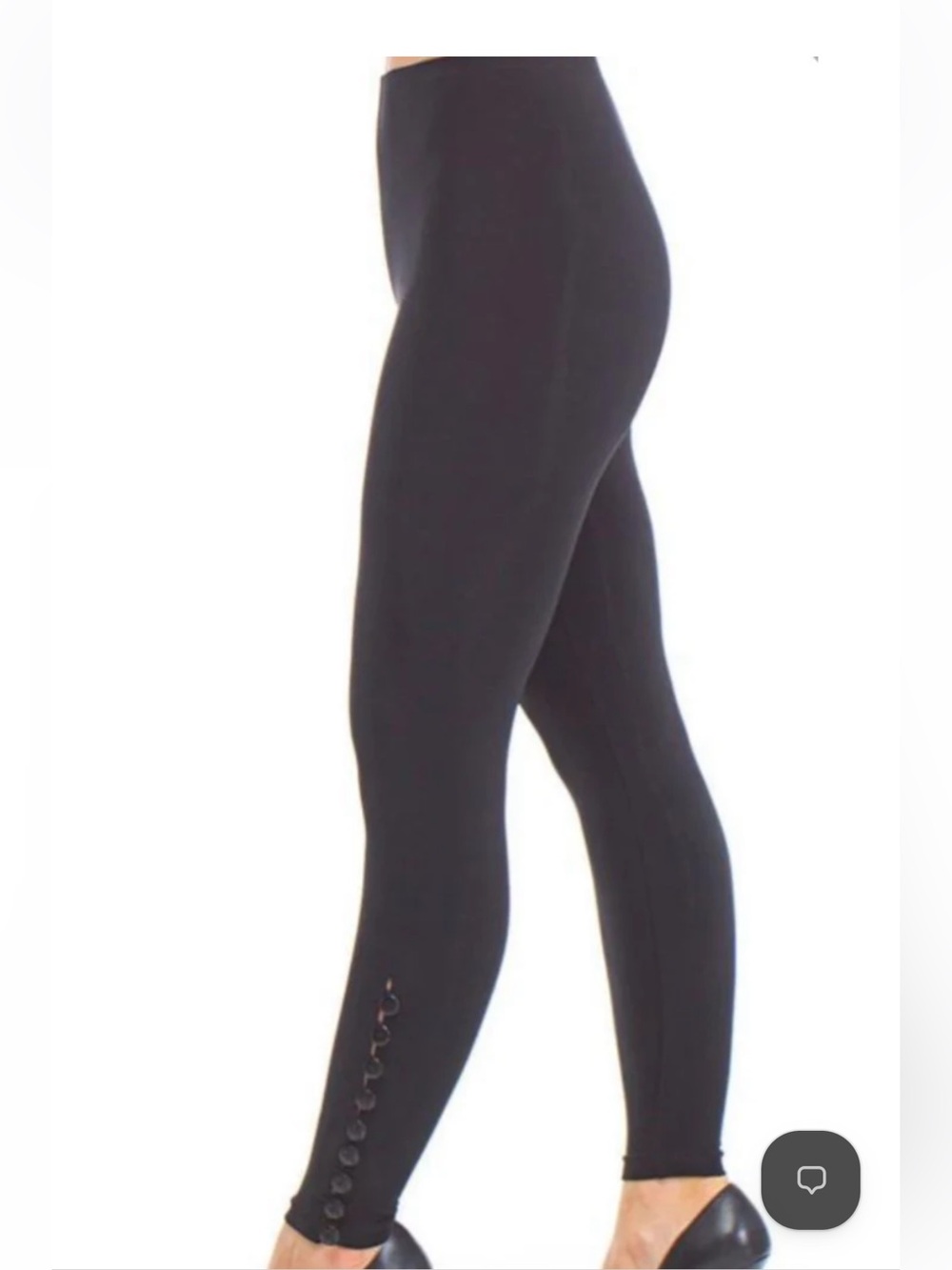 Sympli Diva Button Ankle Jersey Leggings Pants 8 Charcoal Lagenlook Wrinkle Free
